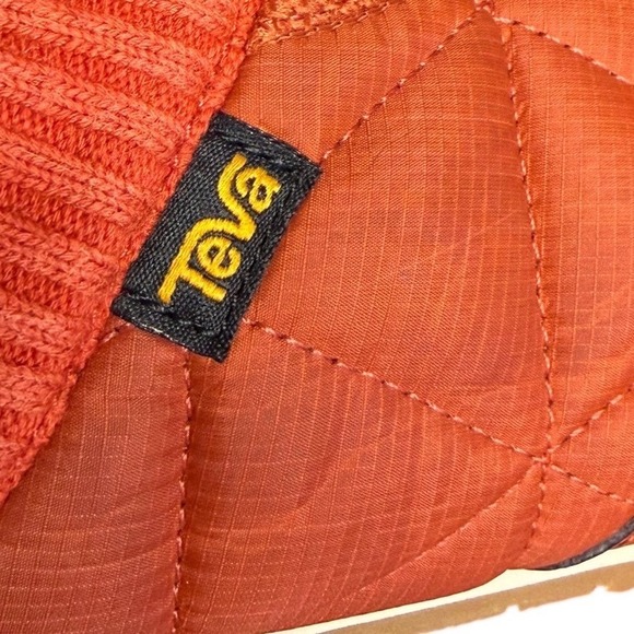 Teva ReEMBER Satinya Burnt Orange Moc Quilted Collapsible Heel Women's Size 8 - Picture 5 of 7